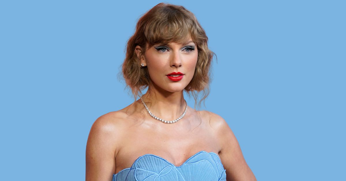 Taylor Swift at a 2025 event, showcasing her success as a singer, songwriter, and business mogul.