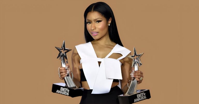 Nicki Minaj performing on stage, representing her dominance and wealth in the rap industry in 2025.