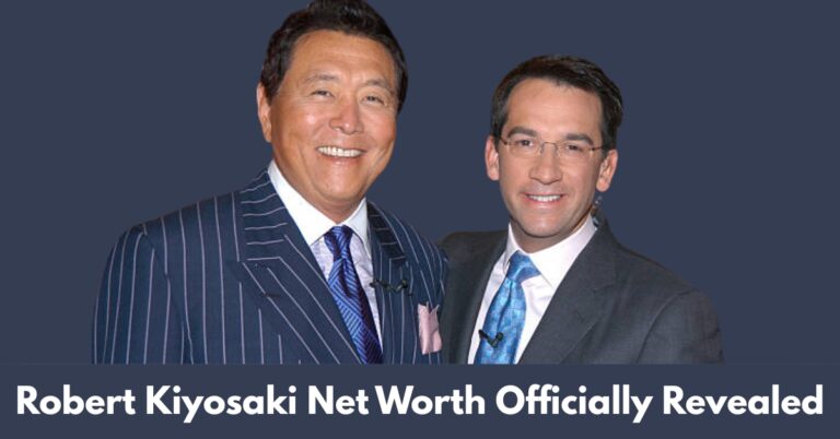 Robert Kiyosaki in 2025 with Rich Dad branding and net worth highlights