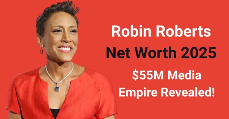 Robin Roberts in 2025 with $55 million net worth highlights and GMA anchor success story visuals