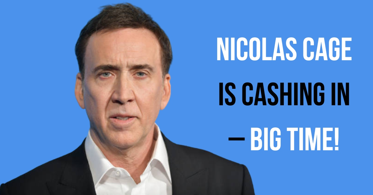 Nicolas Cage smiling with $40 million net worth headline in 2025 comeback story