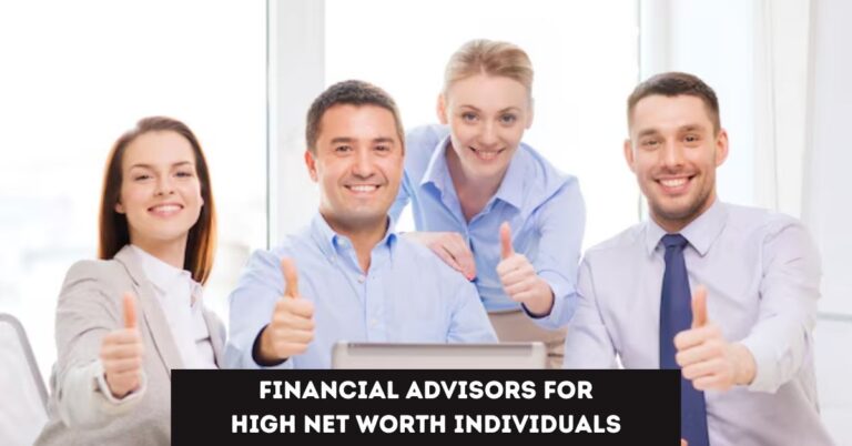 High net worth client discussing wealth management with a financial advisor in a modern office setting.